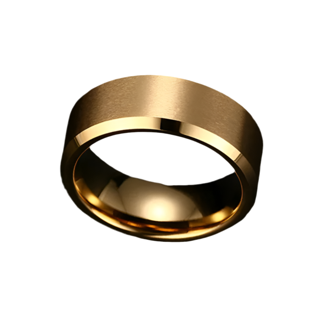 Bague anneau TITANE or
