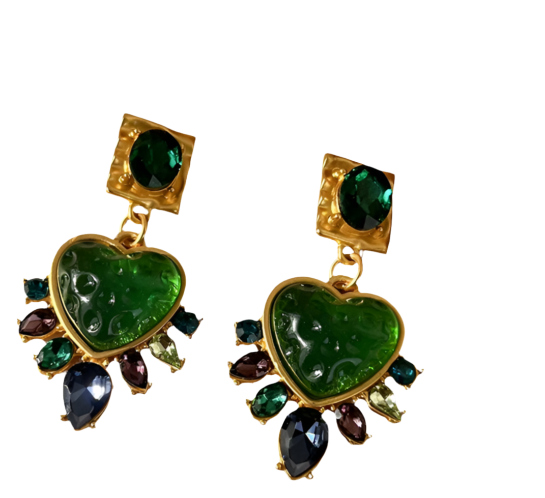 Boucles d'Oreilles ALBA vert