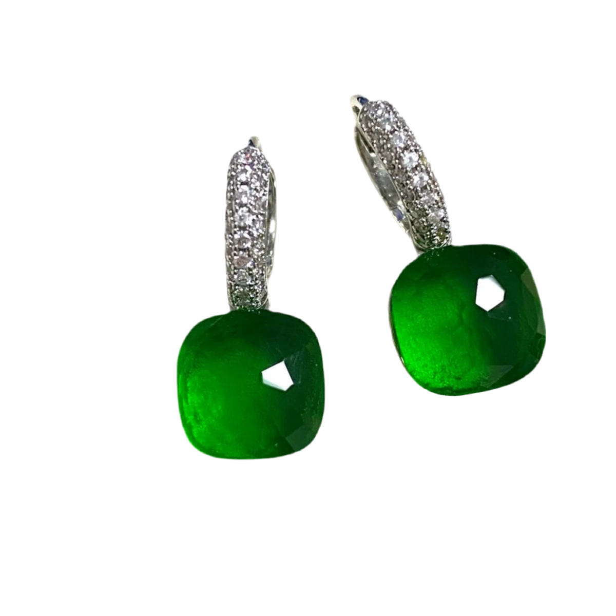 Boucles d'Oreilles LÉNA vert foncé