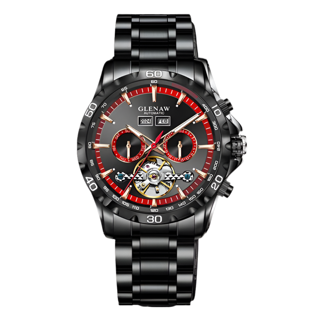 Montre ENZO noir/rouge