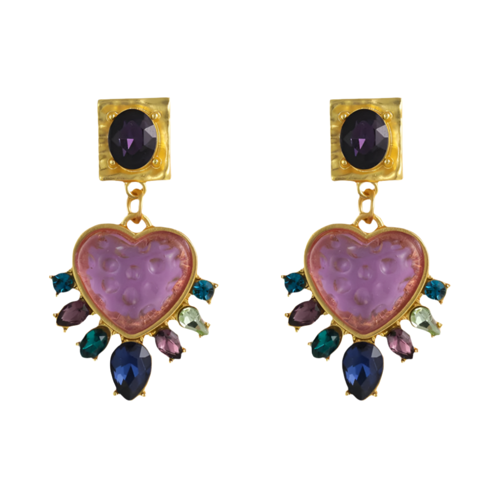 Boucles d'Oreilles ALBA rose