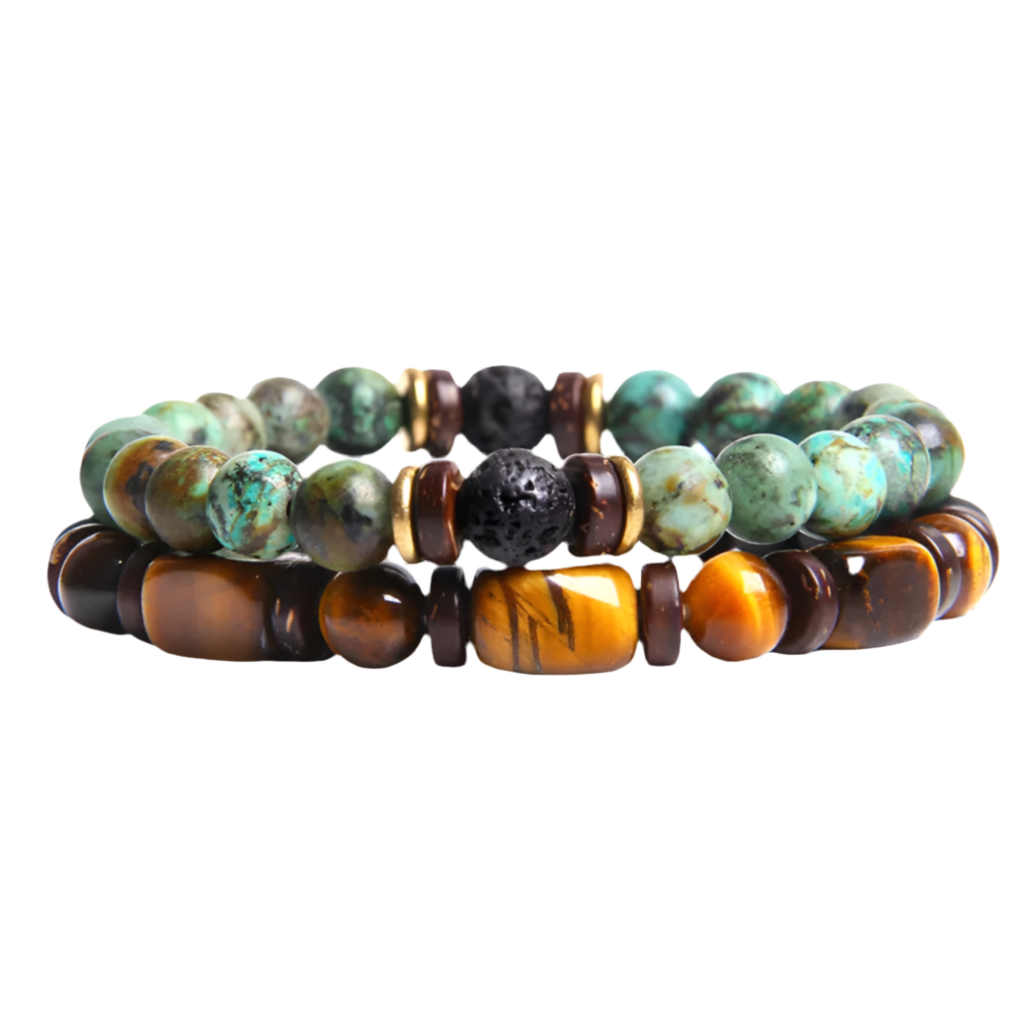 Bracelet Pierres EVAN bleu/vert