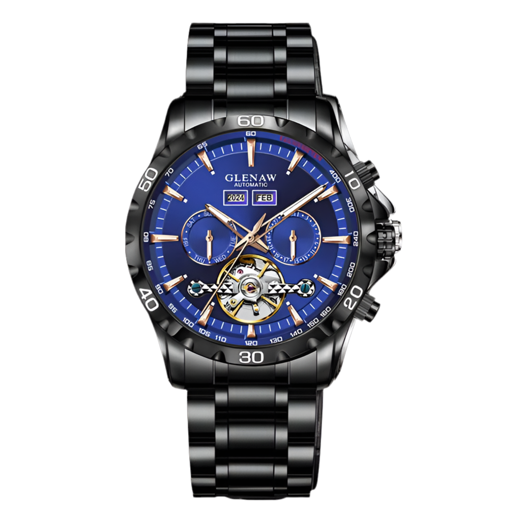Montre ENZO noir/bleu