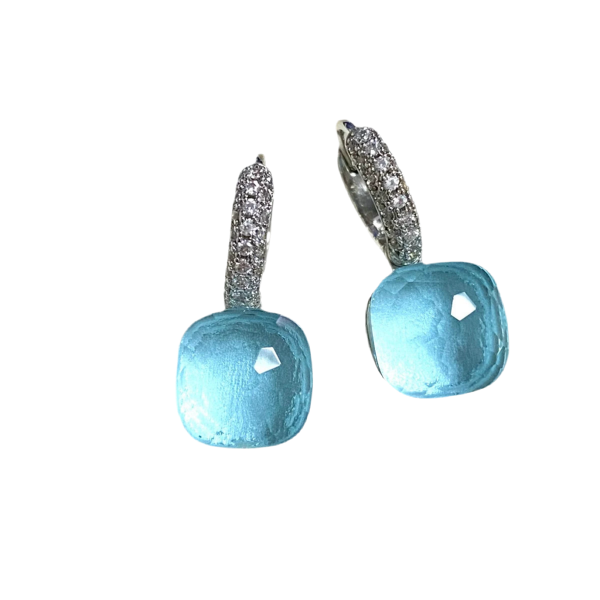 Boucles d'Oreilles LÉNA bleu clair