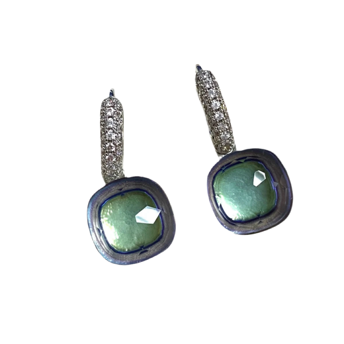 Boucles d'Oreilles LÉNA bleu/vert